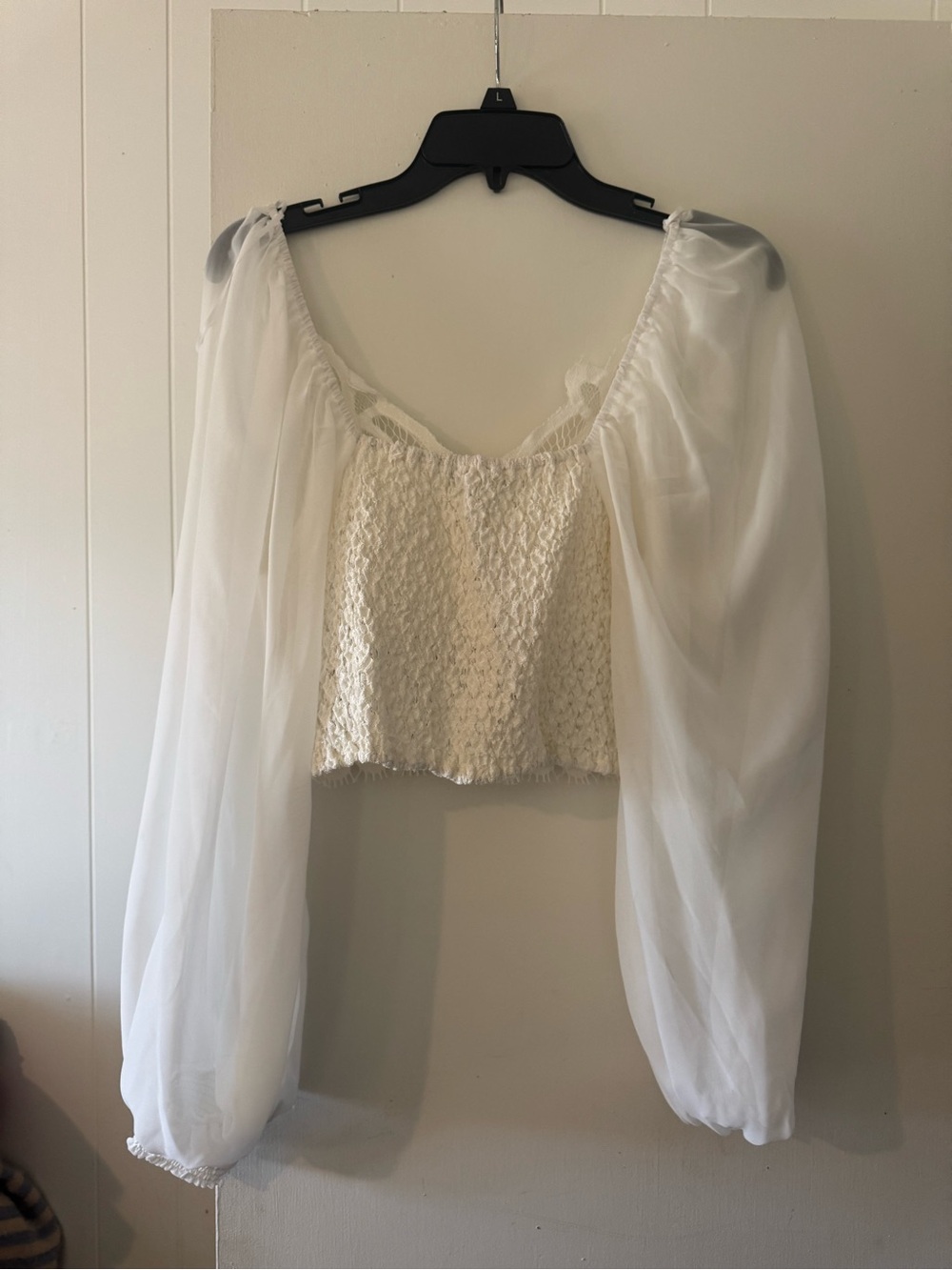 Flying Tomato Cream Lace Top - Picture 4 of 4